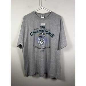 Florida Marlins 2003 World Series Champions Men's Gray‎ XL Tshirt MLB Lee Sports